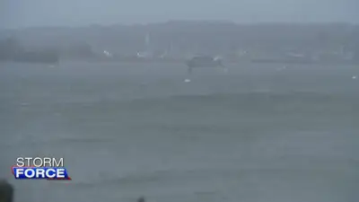 Gusting winds battering Scituate